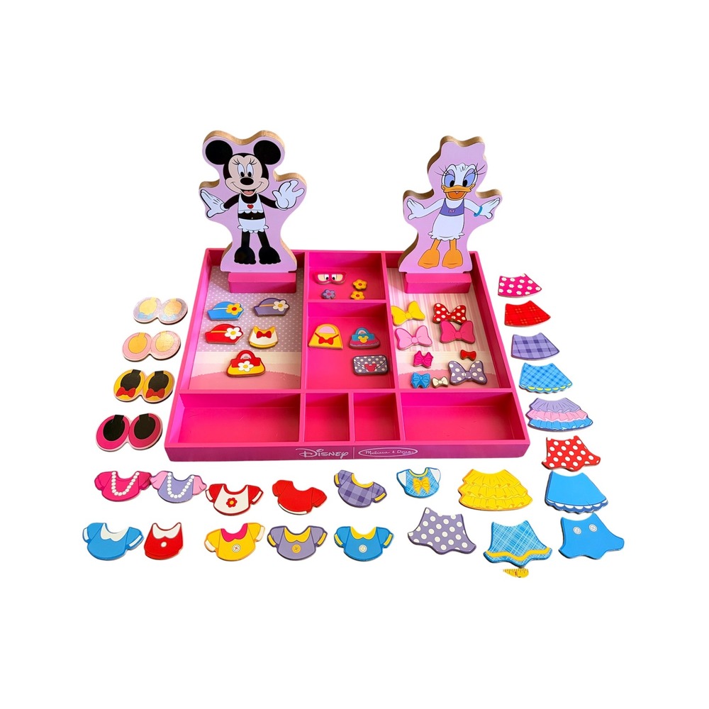 Melissa&Doug Disney Minnie Mouse & Daisy Duck Deluxe Magnetic Wooden DressUp Set